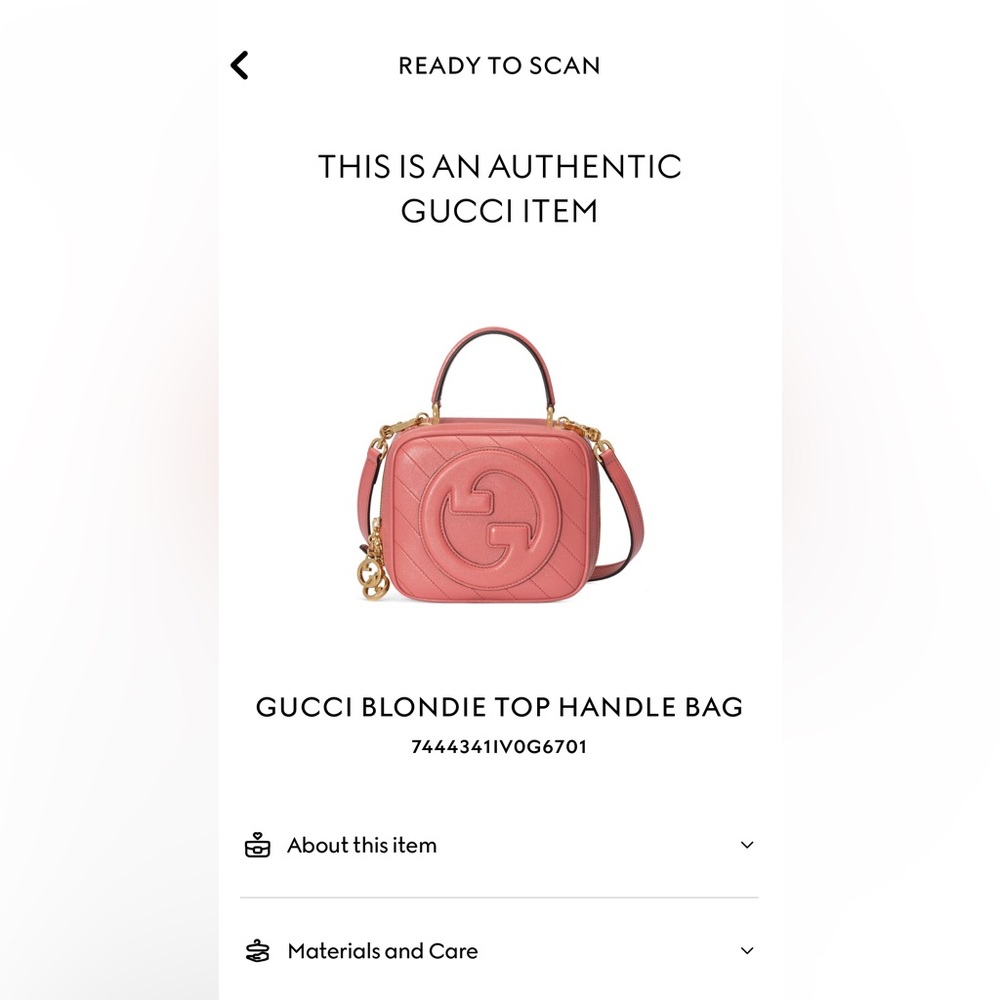 Gucci Blondie Top Handle Bag Pink Leather